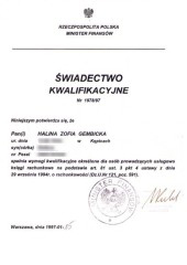 Świadectwo Kwalifikacyjne